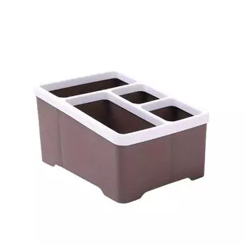 1шт многофункциональный пластиковый многосекционный настольный ящик для хранения вещей для гостиной пульт дистанционного управления ящик для хранения косметики офисная отделочная коробка розовый