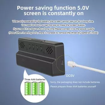 1шт многофункциональный светодиодный цифровой будильник, температура, дата и время, двойной будильник, с режимом сна, без батареи белый