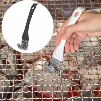 1шт многофункциональный V-образный крючковатый скребок щетка для гриля пластиковая кухонная сетка для чистки гаджетов