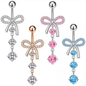 1шт модное кольцо для пупка ногтей бабочка циркон простой пупок пирсинг ювелирные изделия