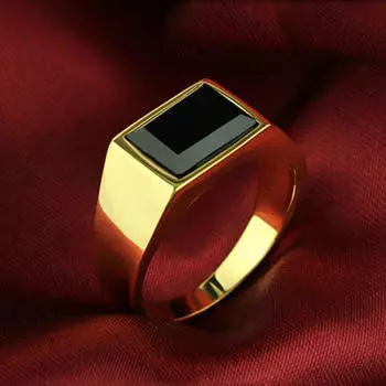 1шт модное мужское и женское кольцо из темной рубиновой титановой стали 10 золотой