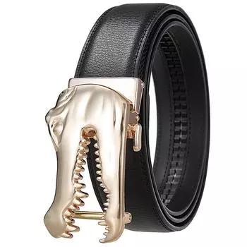 1шт. Модный ремень с автоматической пряжкой, мужской ремень, двухслойная воловья кожа Ly36-31960-1 110-130CM