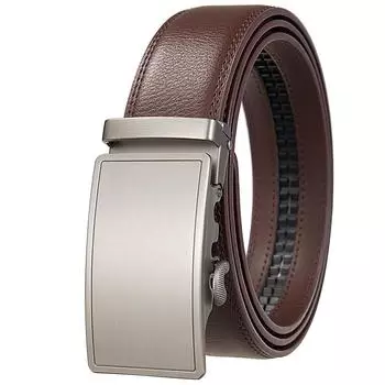 1шт. Модный ремень с автоматической пряжкой, мужской ремень, двухслойная воловья кожа Ly35-1070-1 110-130CM