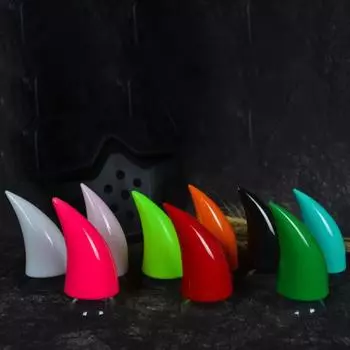 1шт мотоциклетный шлем крутой дьявол бык рог декор головной убор на присоске белый