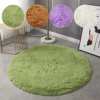 1шт моющийся пушистый ковер плюшевый коврик на пол длинный плюшевый большой размер мягкое украшение для спальни 40cm белый