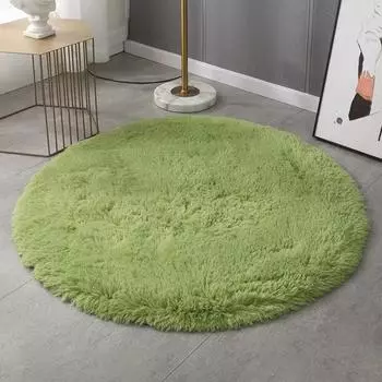 1шт моющийся пушистый ковер плюшевый коврик на пол длинный плюшевый большой размер мягкое украшение для спальни 40cm белый