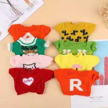 1шт Мягкая мультяшная мини-плюшевая игрушка Одежда Симпатичные плюшевые куклы Игрушки Аксессуары