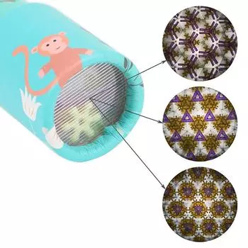 1шт мультяшный волшебный калейдоскоп вращающийся с различными узорами детская развивающая игрушка 17cm