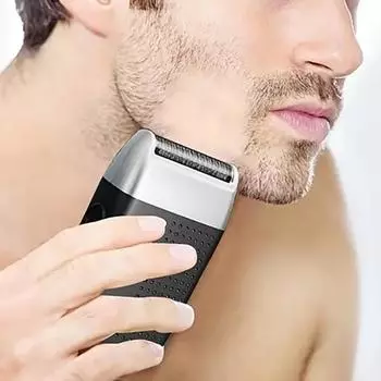 1шт мужская электробритва, триммер для бороды, бритва, портативный инструмент для лысой головы золотой