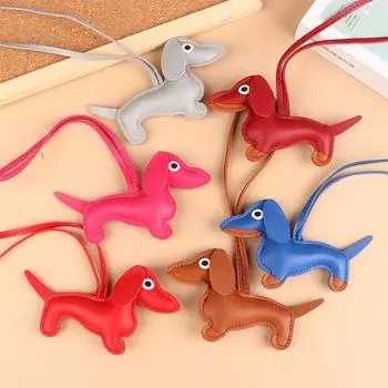 1шт мужской автомобиль такса брелок из искусственной кожи собака брелки мода для женщин 3