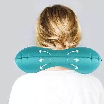 (1шт)Надувная подушка для путешествий, прессованная U-образная подушка из ТПУ, портативная подушка для защиты шеи на открытом воздухе, для путешествий