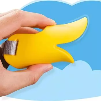 1шт намордник для домашних животных силиконовый анти-милые утки анти-укус обучение регулируемое кольцо намордник для домашних животных (Маленький Средний Большой) M жёлтый