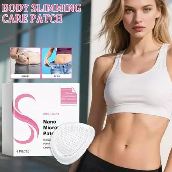 1шт Нано-пластырь с микроиглами, пластырь для похудения, подтягивающий пластырь для улучшения состояния кожи, 4 шт./коробка, One Size