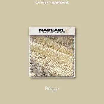 1шт NAPEARL романтическая и изысканная французская ажурная прозрачная тюль бежевого цвета с жаккардовым узором для гостиной, спальни, балкона, окна, домашнего декора W100cm x L130cm бежевый