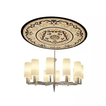 1шт настенная наклейка на пол обои паркет ПВХ гостиная самоклеящиеся водонепроницаемые настенные наклейки круглый потолочный светильник декоративный 60cm