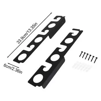 1шт настенная стойка для удочек, настенная стойка для хранения удочек, фиксированное размещение, пластиковые стеллажи для коллекции чёрный