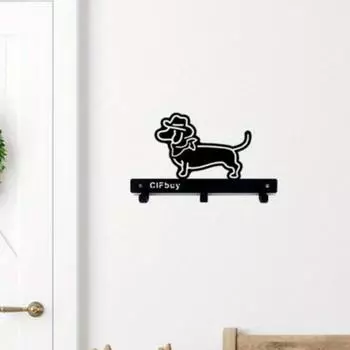 1шт настенный брелок – ковбойская такса аксессуар брелок с настенным крючком ковбойская такса брелок настенное крепление чёрный