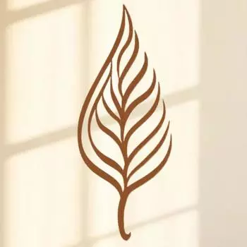 1шт. Настенный декор в виде металлического листа. Сделайте свой дом уникальным с помощью этого декора.. Отлично подходит для гостиной.. Элегантный настенный лист. Стильный металл светло-серый