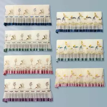 1шт настенный кружевной вышитый лось прозрачный тюль моющийся домашний декор домашний текстиль 86cm