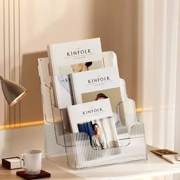 1шт настольное хранилище многофункциональная подставка для книг многослойная папка органайзер настольная канцелярская полка для хранения данных офиса