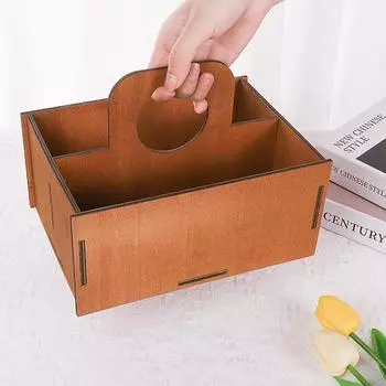 1шт настольный органайзер винтажный прямоугольный ящик для хранения всякой всячины деревянный косметический переносной ящик для хранения подарочная коробка съемная