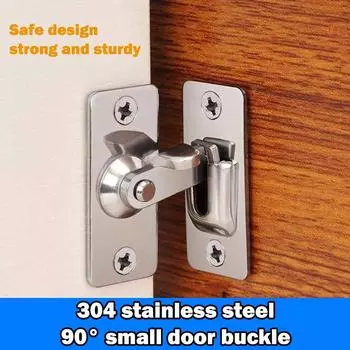 1шт нержавеющая сталь 90 градусов прямоугольная дверная пряжка серебряный