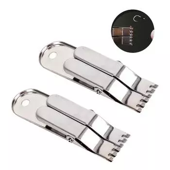 1шт нержавеющая сталь дождевой червь красный червь приманка кормушка живой червь быстросъемный крючок устройство рыболовные принадлежности Worm clip