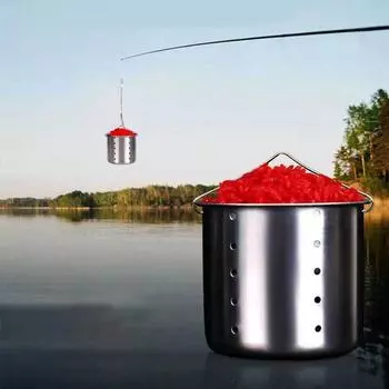 1шт нержавеющая сталь гнездо пробойник рыболовный стол фиксированная точка плавающая донная кормушка рыболовные снасти аксессуары S