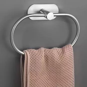 1шт нержавеющая сталь полотенце кольцо ванная комната кухня вешалка без перфорации гвоздь без овальная стойка для хранения