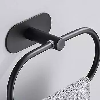 1шт нержавеющая сталь полотенце кольцо ванная комната кухня вешалка без перфорации гвоздь без овальная стойка для хранения серебряный