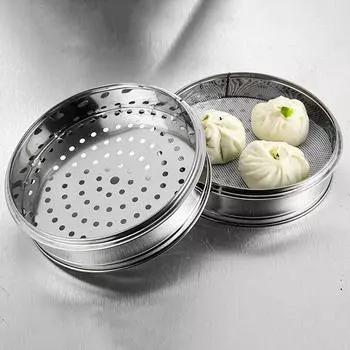 1шт нержавеющая сталь высокотемпературная паровая стойка кухонная посуда паровая корзина двойная решетка круглая кулинарный аксессуар 20cm