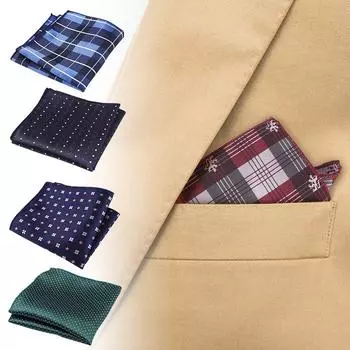 1шт носовой платок в полоску полиэстер мужской модный платок в горошек подарки для вечеринок карман нагрудное полотенце с цветочным принтом
