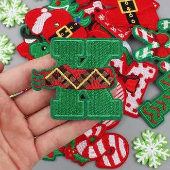 1шт новая рождественская елка снеговик снежинка компьютерная вышивка монограмма вышивка