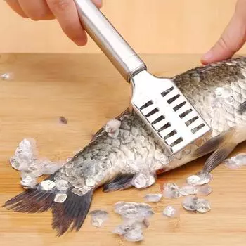 1шт нож для рыбы из нержавеющей стали, скребок для чешуи, пилообразный нож для очистки костей, филетирования, резки, скребка, копания, пасти серебряный