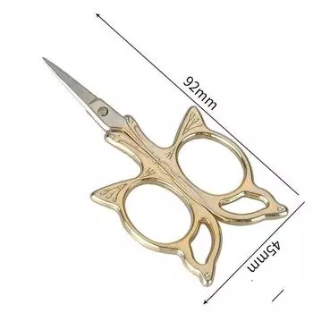 1шт. Ножницы-бабочки из нержавеющей стали, бытовые ножницы для вышивки крестом, позолоченные маникюрные ножницы коричневый