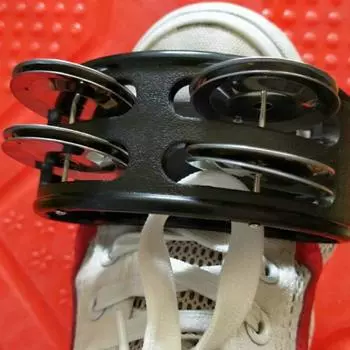 1шт ножной тамбурин ударный музыкальный инструмент колокольчик ручной барабан для тряски высококачественный барабанный аккомпанемент ножной колокольчик One Size синий