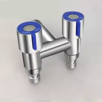 1шт один вход два выхода сливной кран 304 нержавеющая сталь стиральная машина кран двойной многофункциональный G1/2 кран