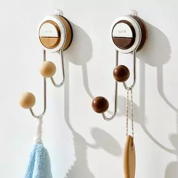 1шт орех Креативные полки для хранения вещей Ванная комната Вешалка для одежды Многофункциональный органайзер Подвесные крючки для хранения Товары для дома