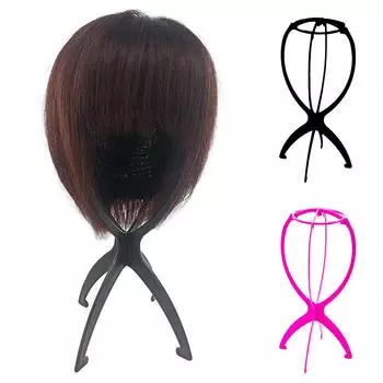 1шт парик дисплей стенды пластиковый дисплей шляпа парик головные держатели кукольная голова шляпа шапка парик волос поддержка держатель складной устойчивый инструмент чёрный