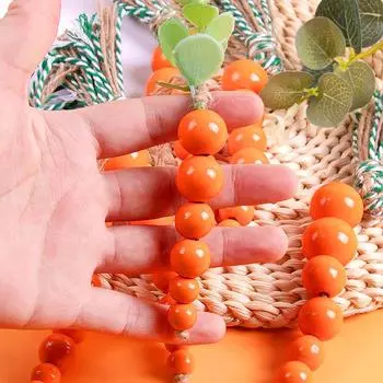 1шт пасхальные подвески гирлянда DIY венок с зеленью домашний и праздничный декор пасхальные креативные морковные деревянные бусины подвесное украшение