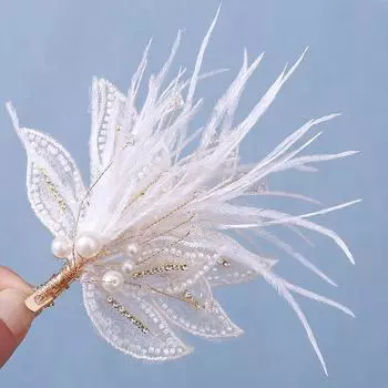 1шт Перо Заколки для волос Фея Аксессуары для волос Ежедневные фотосессии Свадебные аксессуары для волос 1 июня Шоу