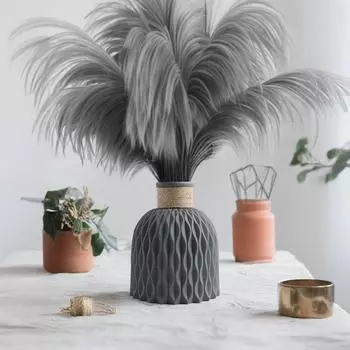 1шт пластиковая ваза для цветов, небьющиеся вазы креативное украшение дома для свадебной вечеринки фестиваль Vase (no flowers) серый