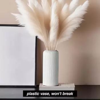 1шт пластиковая ваза для цветов, небьющиеся вазы креативное украшение дома для свадебной вечеринки фестиваля Vase (no flowers) белый