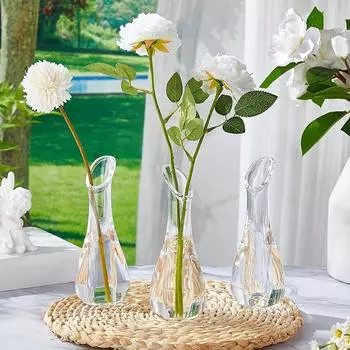 1шт пластиковая ваза для цветов, украшение для домашнего стола, ваза, прозрачная гидропонная ваза, скандинавская