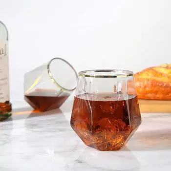 1шт пластиковые бокалы для вина прозрачные чашки для напитков для коктейлей многоразовые золотой