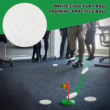 1шт плоский мяч для гольфа для гольфа в помещении тренировочный мяч для улучшения скорости удара 1PC