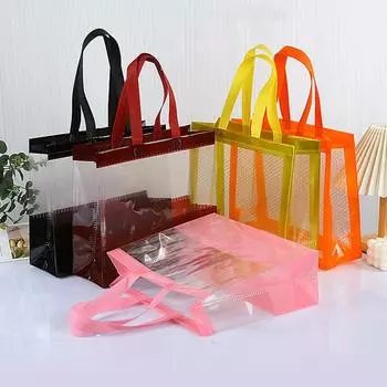 1шт пляжная сумка прозрачная большая вместимость портативная водонепроницаемая сумка для хранения ПВХ