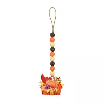 1шт поделки разноцветные бусины гирлянда тыква День благодарения деревянная кисточка кулон своими руками
