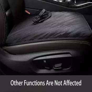 1шт. Подогреватель для автомобильного сиденья, нескользящий, быстро нагревающийся, переключатель управления, сохраняющий тепло, USB-подогрев, подушка для автомобильного сиденья, автомобильные аксессуары чёрный