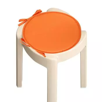 1шт подушка для сиденья толстая подушка для стула современный стиль полиэстер губка накидки на стул кухня с завязками круглый обеденный стул 38cm темно-синий